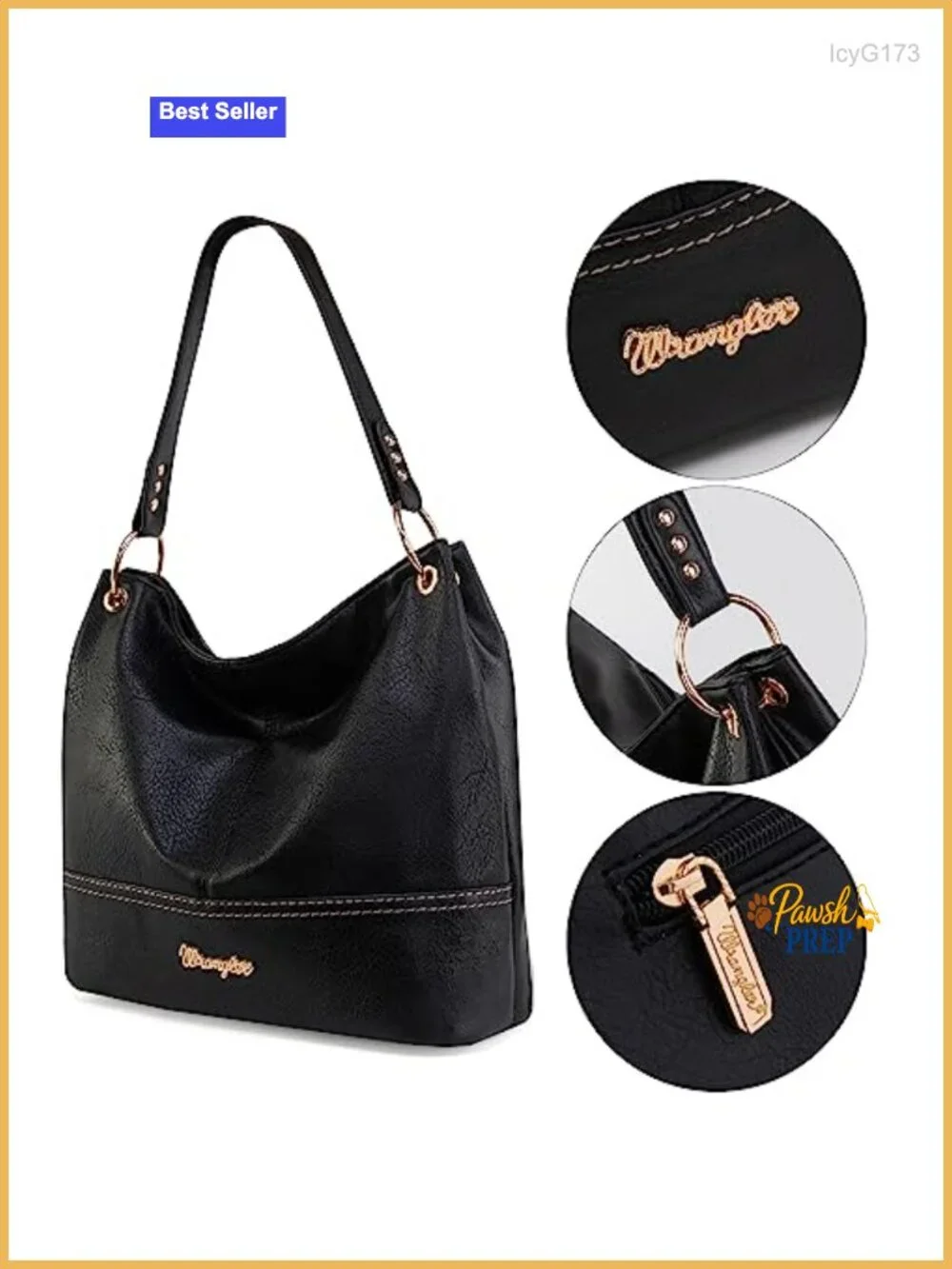 Women's Vegan Leather Hobo Handbag Top Handle Shoulder Purse